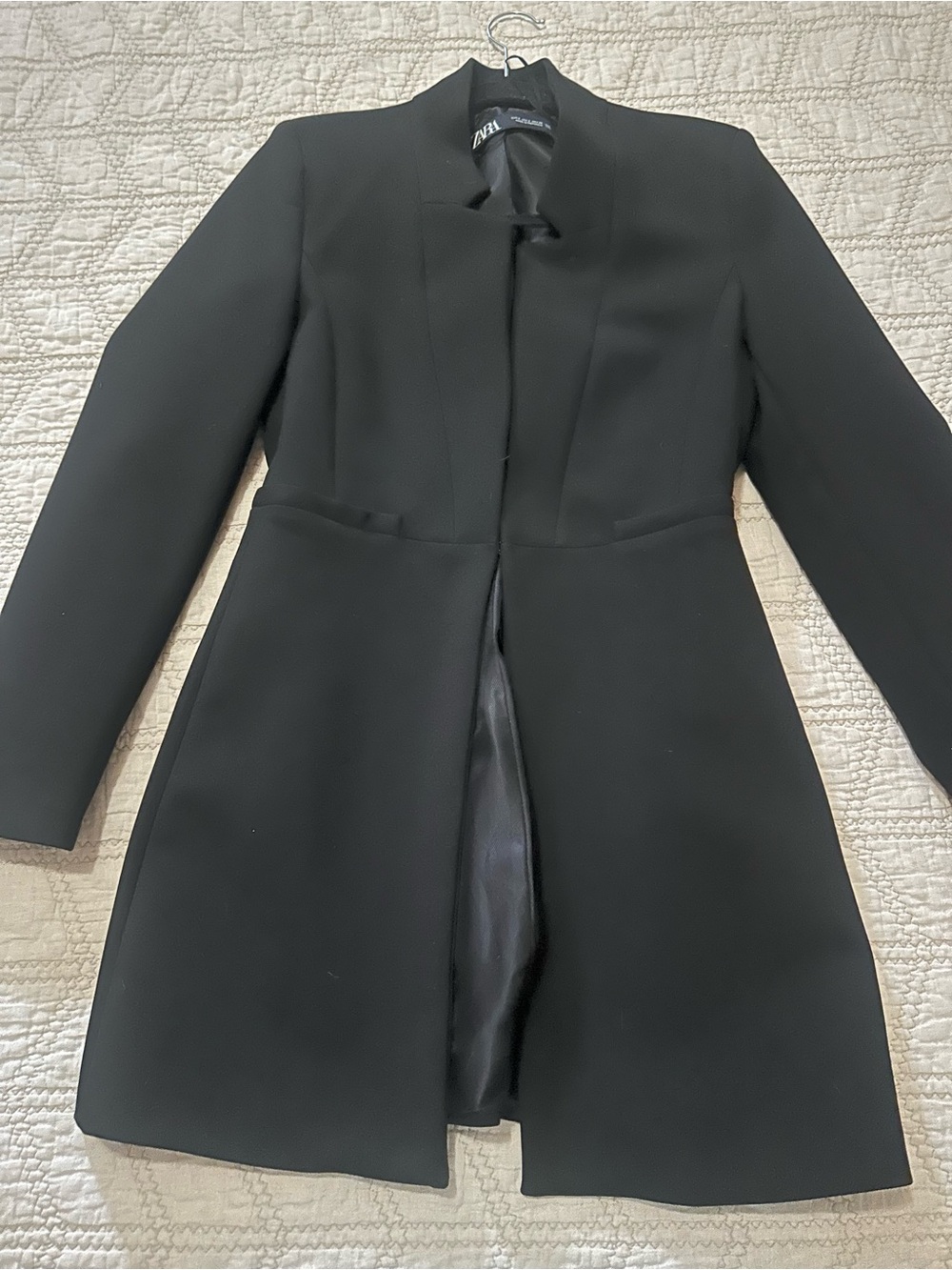 Zara Women's Black Tailored Long blazer